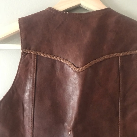 Cordovan vintage leather vest - Picture 3 of 5